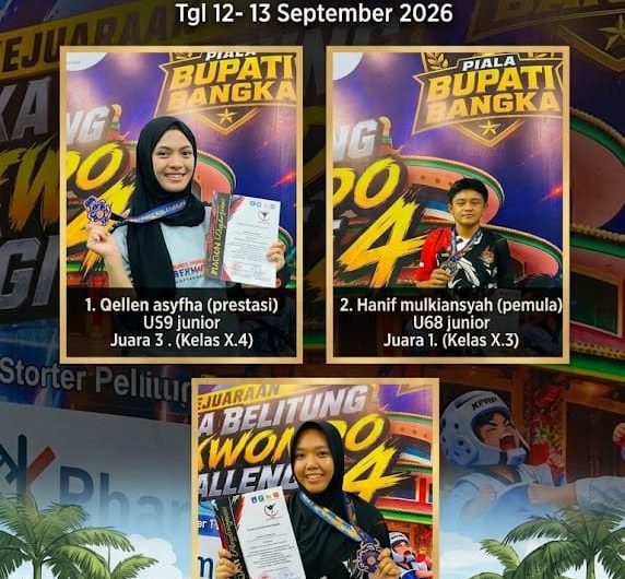 Siswa SMA Negeri 1 Pemali Ukir Prestasi Gemilang di Kejuaraan Bangka Belitung Taekwondo Challenge 4